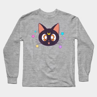 Magical Cat Black Long Sleeve T-Shirt